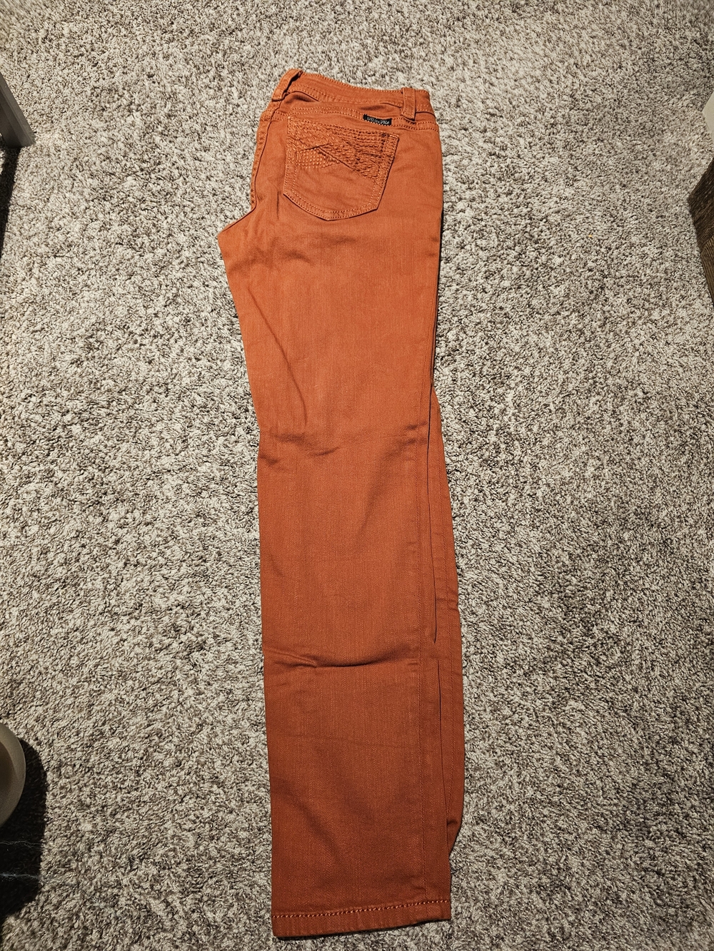 Miss Me Orange Straight-Leg Jeans